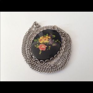 Vintage Imitatiom Guilloche Necklace